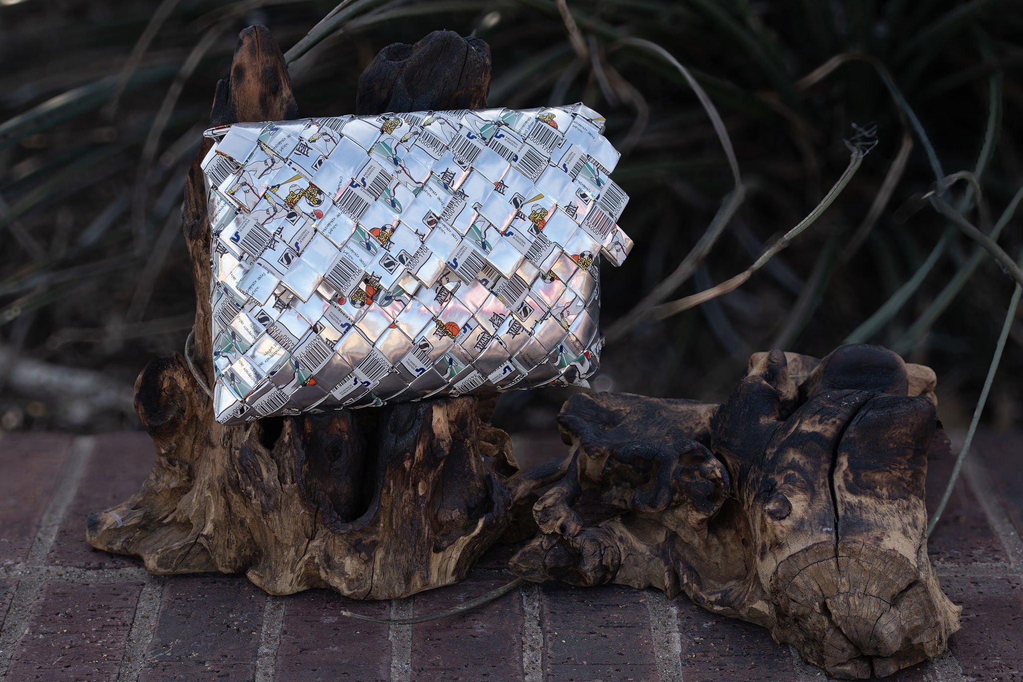 Clutch - Silver and White