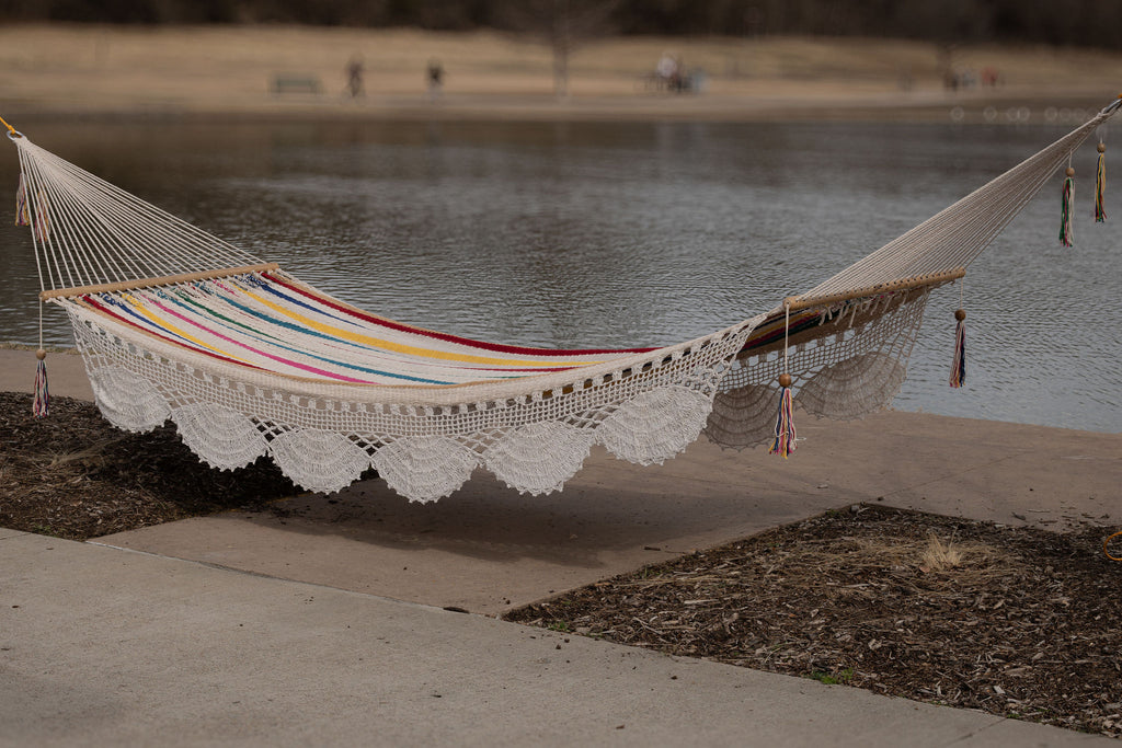 Multi-Color Stripes Family Size Hammock