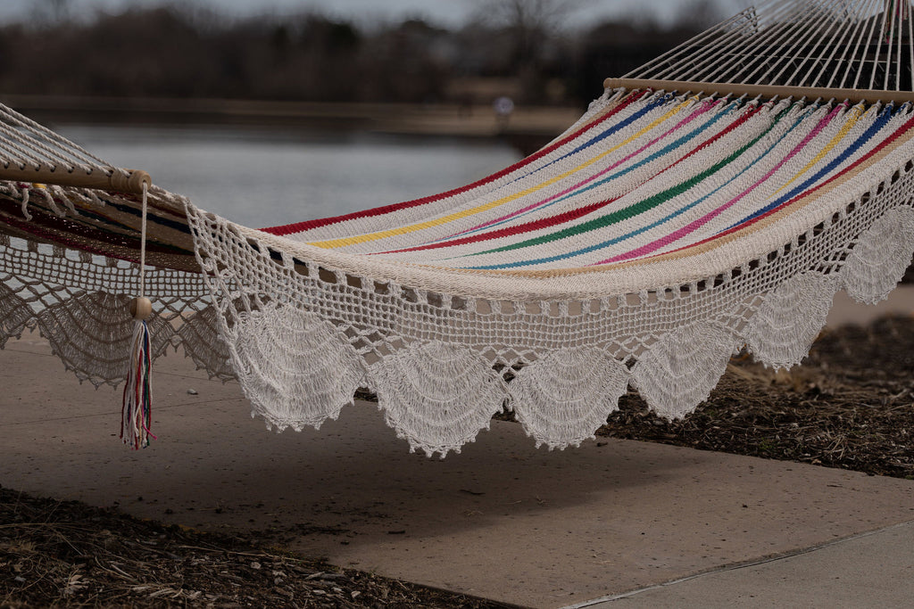 Multi-Color Stripes Family Size Hammock