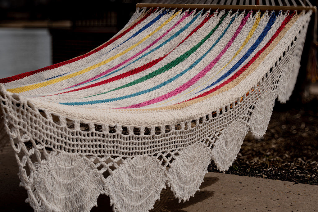 Multi-Color Stripes Family Size Hammock