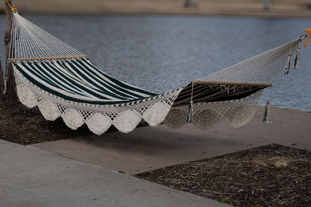 Green Stripes Family Size Hammock