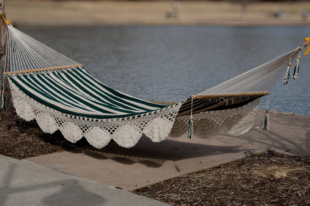Green Stripes Family Size Hammock