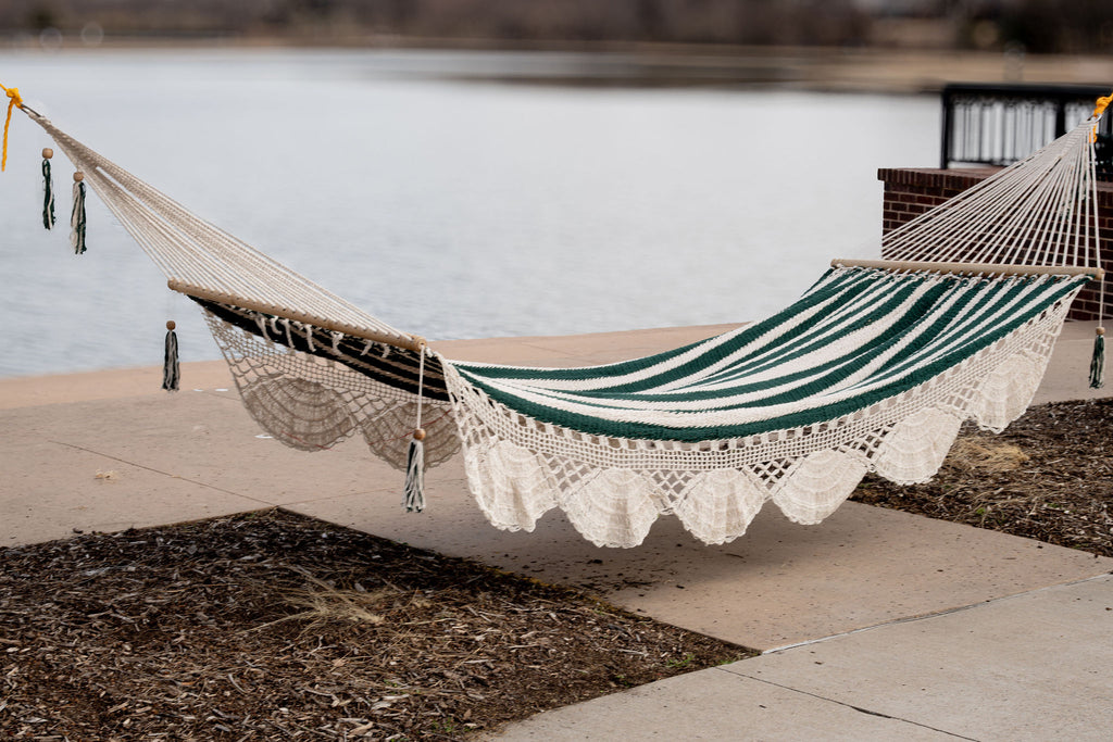 Green Stripes Family Size Hammock