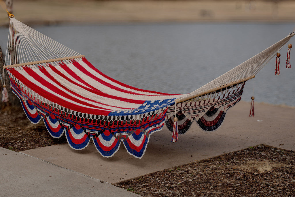 American Flag Family Size Hammock