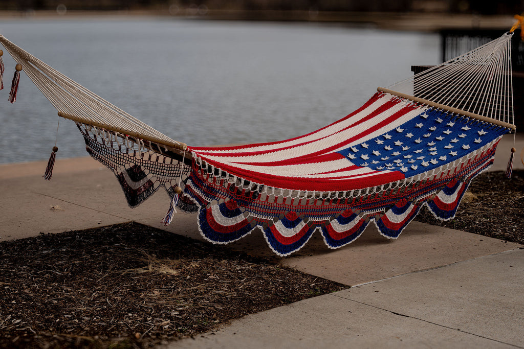 American Flag Family Size Hammock
