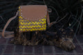 Yellow and Brown Medium Shoulder Bag